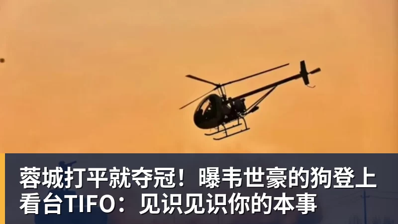 蓉城打平就夺冠！曝韦世豪的狗登上看台TIFO：见识见识你的本事